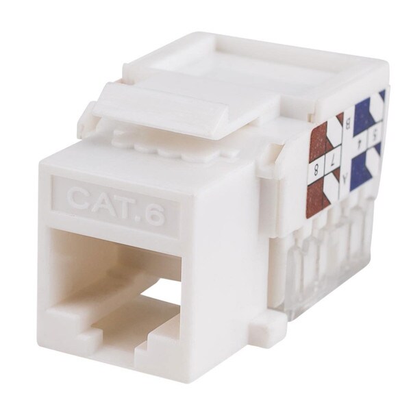 Main product image for Cat 6 White Keystone Jack Punch Down 150-815